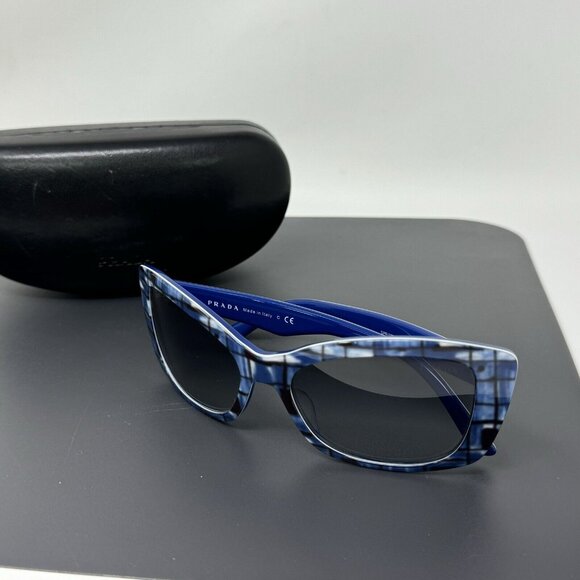 Prada Sunglasses SPR 03N Italy BF2-3M1 Size 57 [] 18 140 Blue Cat Eye - Picture 16 of 16
